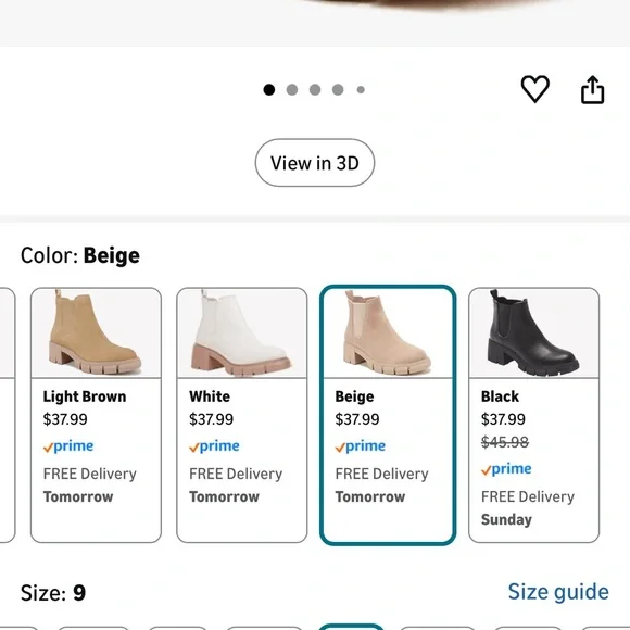 Beige Ankle Boots - Picture 6 of 6